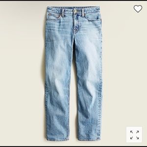 J.Crew Petite Curvy high-rise ‘90s classic straight jean in Scuttle wash